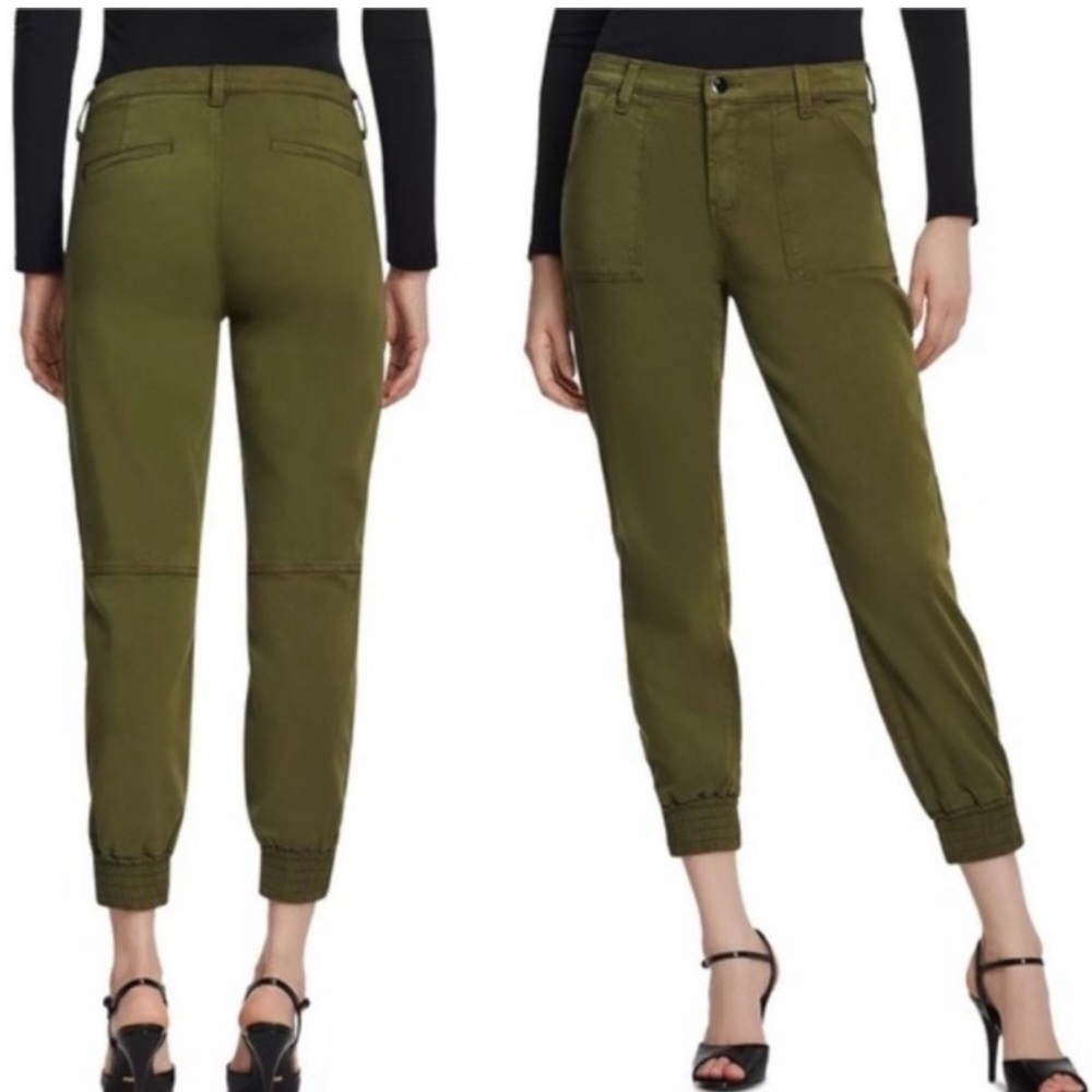 J BRAND ARKIN GREEN ZIP ANKLE UTILITY JOGGER PANTS SIZE 26 - Picture 2 of 16